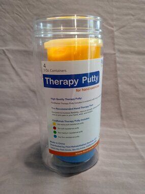FlintRehab Therapy Putty for Hand Strengthening & Stress Relief - 4 Pack 3oz Ea.